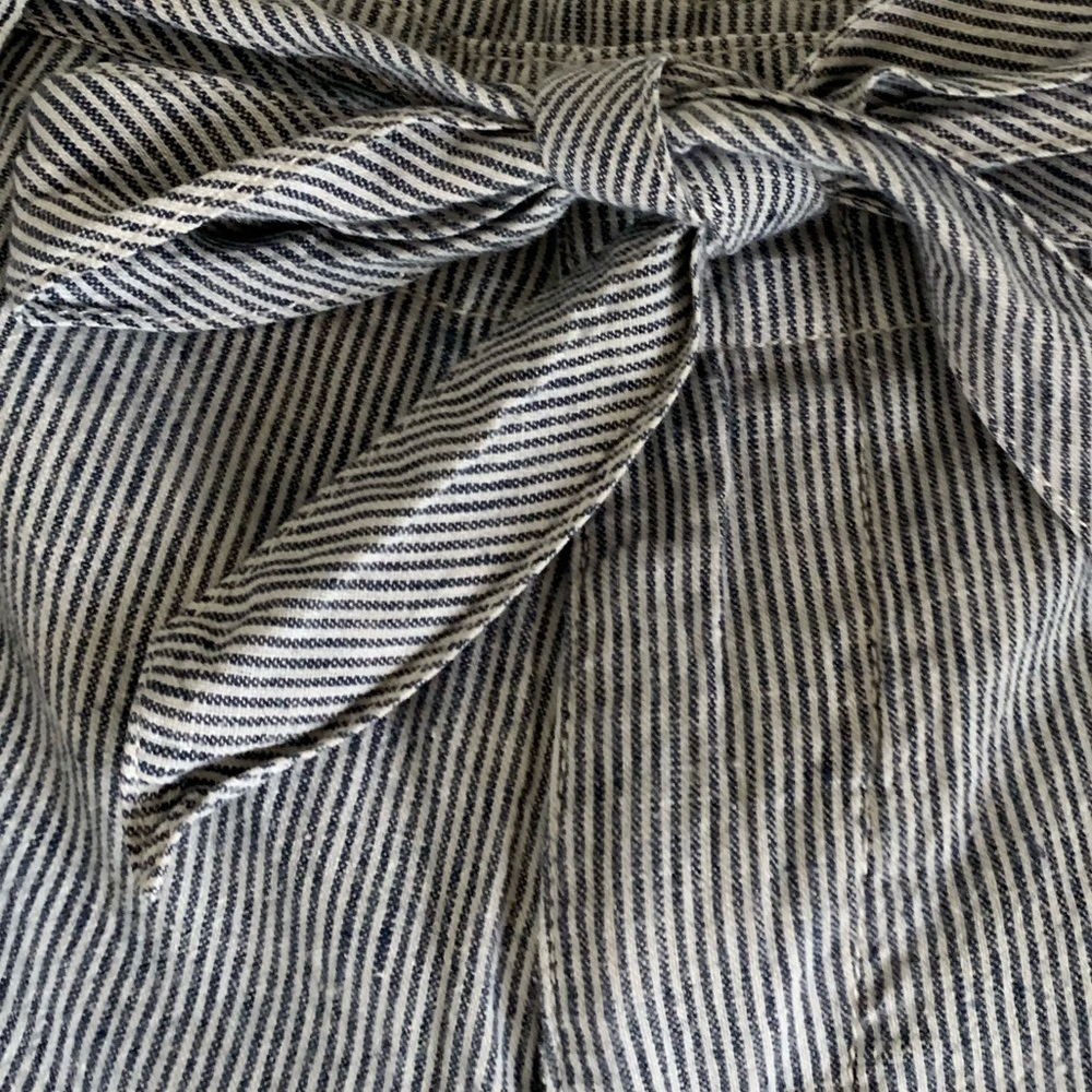 Abercrombie Blue Striped Shorts with Bow - Picture 5 of 5
